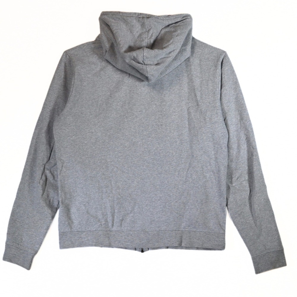 AllSaints Zip Hoodie Mens Large Grey Cotton Ramskull Embroidered Casual Jacket - Picture 8 of 11
